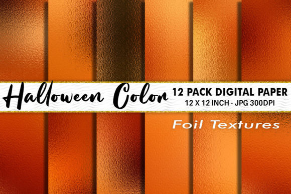 Download Halloween Foil Texture Digital Papers - Premium Bundle