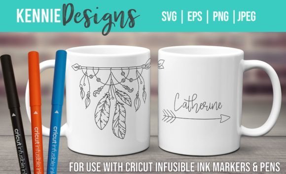 Download Boho Arrow Feather Mug Infusible Ink Pen - Boho arrow Collection