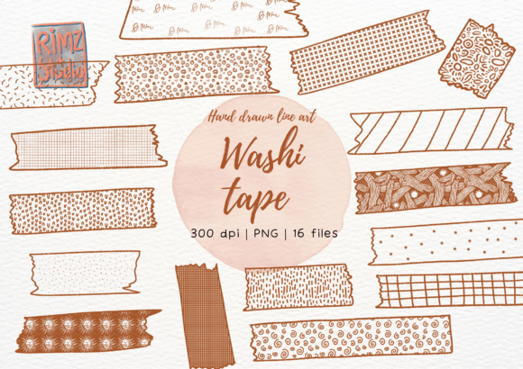 Download Washi Tape Hand Drawn Clipart Bundle - Hand drawn clipart Collection