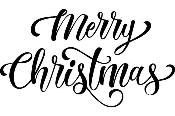 Download Merry Christmas Lettering over White Bac - White Collection