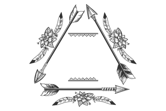 Download Boho Arrow Frame. Decorative Tribal Tria - Boho arrow Collection