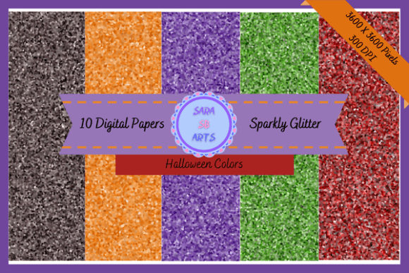 Download Halloween Glitter Texture Digital Papers - Premium Resources