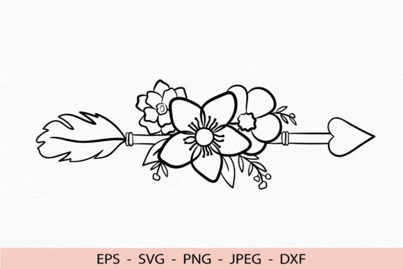 Download Boho Arrow Flowers Svg Tribal Cricut - Boho arrow Collection