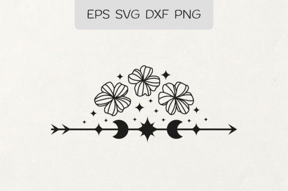 Download Boho Arrow, Flowers, Moon and Stars - Boho arrow Collection