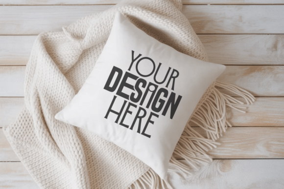 Download White Throw Pillow Mockup - White Collection