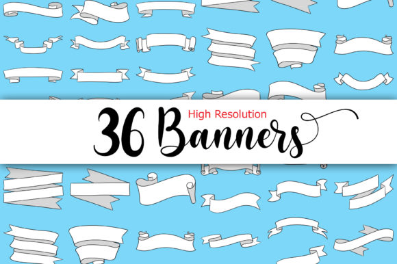Download Celebration Banners in White - White Collection