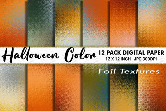 Download Halloween Foil Texture Digital Papers - Premium Bundle