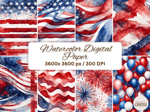 Download Watercolor Red White &amp; Blue Backgrounds - White Collection